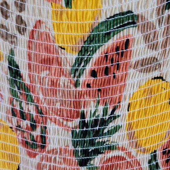 By The River Fruit Print Smocked Mini Dress 🍓 Summer Vibes Size S Cute & Fun - Picture 5 of 12
